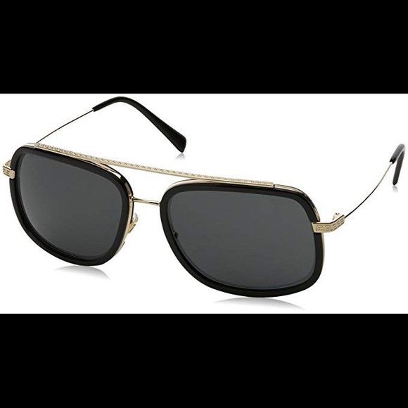 versace round sunglasses gold